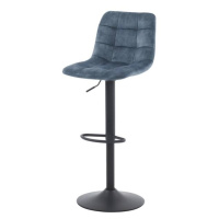 Barová židle BRIANA modrá/černá