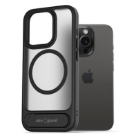 AlzaGuard Matte Case with Stand Compatible with MagSafe for iPhone 15 Pro černý