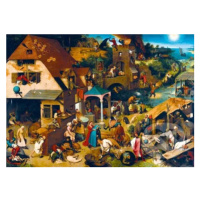 Pieter Bruegel the Elder - Netherlandish Proverbs, 1559 - puzzle z kategorie Umělecké