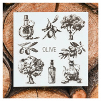 Dřevěný kuchyňský obraz - Olivy