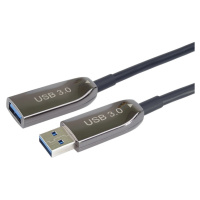 PremiumCord prodlužovací optický kabel USB-A 3.0, 20m, černá - ku3opt20
