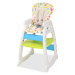 Dětská jídelní židlička 3v1 se stolkem Dekorhome Modrá / zelená,Dětská jídelní židlička 3v1 se s