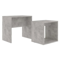 Set konferenčních stolků betonově šedý 48x30x45 cm dřevotříska