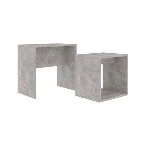 Set konferenčních stolků betonově šedý 48x30x45 cm dřevotříska SHUMEE