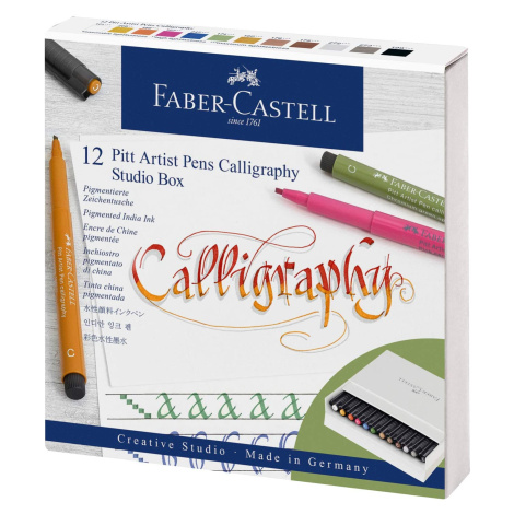 Faber-Castell Faber-Castell, 167512, Pitt Artist Pen Calligraphy, kaligrafická sada ve studio bo