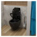 Kielle Gaia Závěsné WC se sedátkem SoftClose, Rimless, matná černá 30115040
