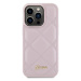 Guess hard obal na iPhone 15 PRO 6.1" Pink Quilted Metal Logo