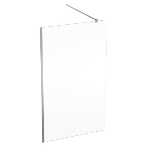Geberit GEO - Sprchová stěna Walk-In, 120x200 cm, stříbrná/čiré sklo 560.159.00.2