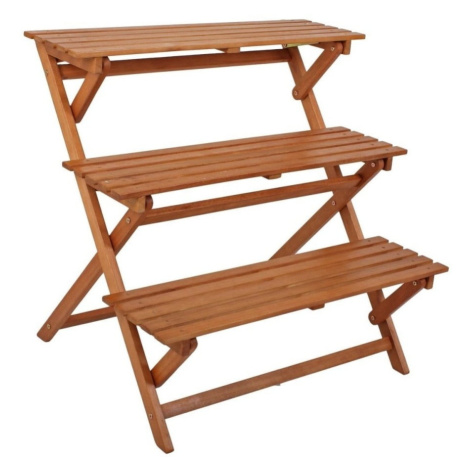 Stojan na květináče z eukalyptového dřeva Garden Pleasure Ordeble