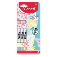 Zvýrazňovač Maped Fluo Peps Duo Pastel sada, 3 ks Maped