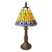 Clayre&Eef Stolní lampa 5LL-6110 ve stylu Tiffany, hnědá