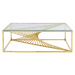 KARE Design Zlatý konferenční stolek Laser 120x60cm