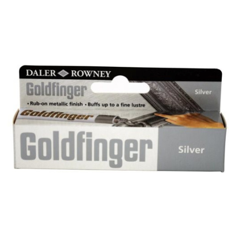 Umělecká metalická pasta Daler-Rowney Goldfinger, 22 ml - stříbrná