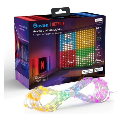 Govee Netflix RGBIC světelný závěs 400 LED - 1,5 x 1,5m