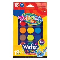 Colorino, 54737PTR, sada vodových barev, 18 ks + 2 ks štětec