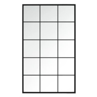 SHUMEE Nástěnné zrcadlo černé 100 × 60 cm kov