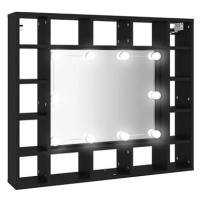 Shumee LED zrcadlová skříňka - černá 91 × 15 × 765 cm 833496