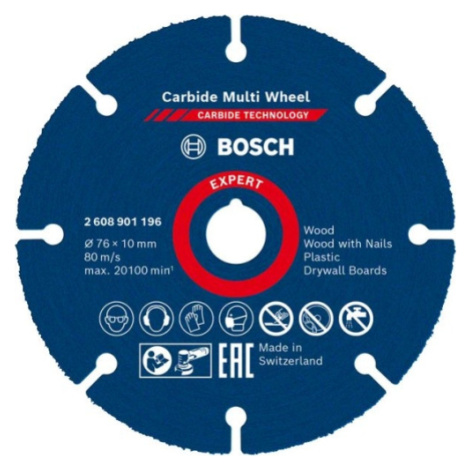 Víceúčelový řezný kotouč 76mm Bosch EXPERT Carbide Multi Wheel X-LOCK 2.608.901.196