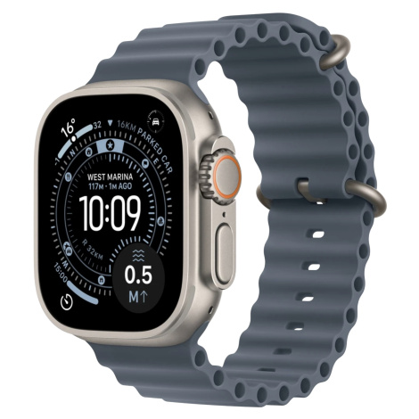 APPLE Watch Ultra 3 GPS + Cellular 49mm přírodní titan - ocelově modrý oceánský řemínek