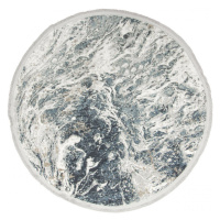 Koberec 101 marmur modrý / šedý kruh