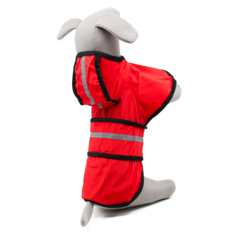 Vsepropejska Zidan pláštěnka pro psa Barva: Červená, Délka zad (cm): 65, Obvod hrudníku: 78 - 88
