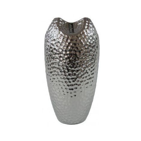 Váza Modern 29 cm, stříbrná, atypický tvar Asko