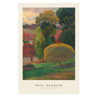 Obrazová reprodukce A Farm in Brittany (Special Edition) - Paul Gauguin, 26.7 × 40 cm