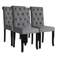 Jídelní židle 4 ks tmavě šedé textil