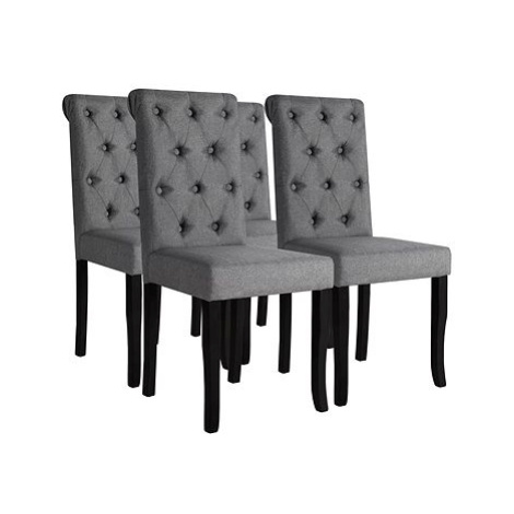 Jídelní židle 4 ks tmavě šedé textil SHUMEE