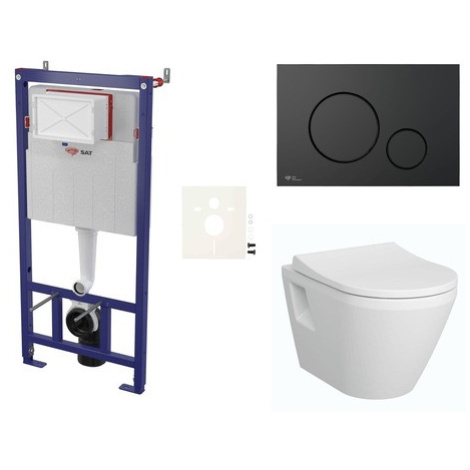 Cenově zvýhodněný závěsný WC set SAT do lehkých stěn / předstěnová montáž+ WC VitrA Integra SIKO