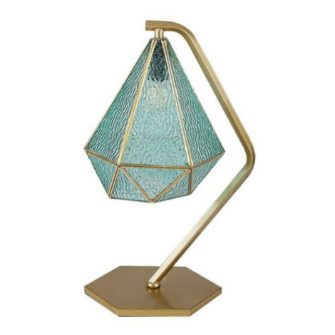Rabalux 74200 vintage stolní lampa Norah, zlato/modrá