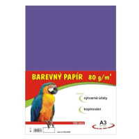 Barevný papír A3 80 g - 100 ks - fialový