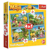 Trefl Puzzle Včelka Mája - Dobrodružství 4v1 (12,15,20,24 dílků)