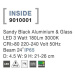 NOVA LUCE venkovní svítidlo s bodcem INSIDE černý hliník a sklo LED 3W 3000K 220-240V 24st. IP65