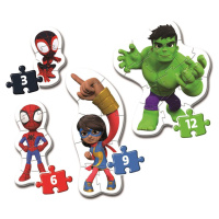 Clementoni Moje první puzzle 3, 6, 9 a 12 dílků Spidey Marvel