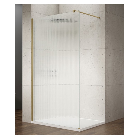 Gelco VARIO GOLD MATT jednodílná sprchová zástěna k instalaci ke stěně, sklo nordic, 900 mm