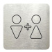 Accept Piktogram "WC muži, ženy VI" (80 × 80 mm) (stříbrná tabulka - černý tisk bez rámečku)