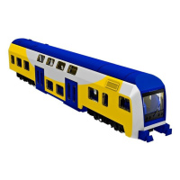 Vlak kovový model modro-žlutý