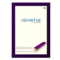 DANTIK rámeček 20 × 30, PASTELKA fialový rovný sklo čiré