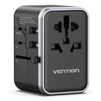 Vention 4-Port USB (C + C + A + A) GaN Universal Travel Adapter (65W/65W/60W/5W) Black