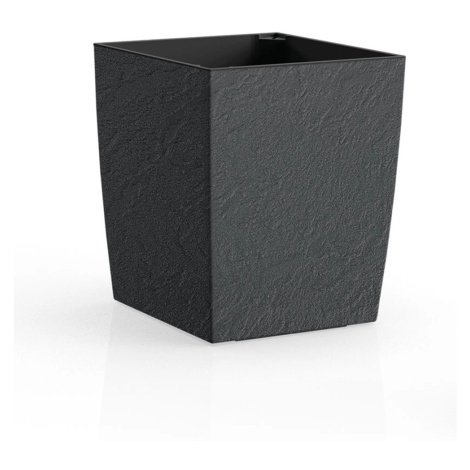 Plastkon Květináč Eliot Stone antracitový 28,4 x 28,4 x 34,1 cm