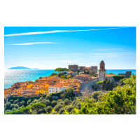 Fotografie Castiglione della Pescaia, old town and, StevanZZ, 40 × 26.7 cm