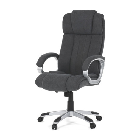 Kancelářská židle, plast ve stříbrné barvě, šedá látka, kolečka pro tvrdé podlahy Autronic