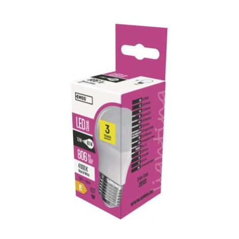 LED žárovka Classic Mini Globe 7,3W E27 neutrální bílá EMOS