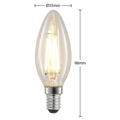 Arcchio LED žárovka filament E14 4W 827 svíčka dim 3ks