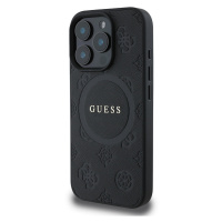 Zadní kryt Guess Saffiano Peony Stamp MagSafe pro Apple iPhone 16 Pro Max, černá