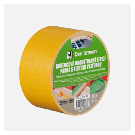 Den Braven Kobercová oboustranně lepicí páska s textilní výztuhou Šířka: 50 (mm), Délka: 25 (m)