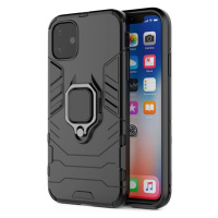 Pouzdro silikon Apple iPhone 12 PRO MAX Ring Armor Case černé