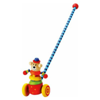 Dřevěná tahací hračka: Medvěd na tyči (Defekt)