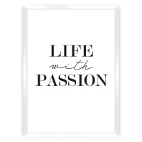 Dekoria Plakát Passion, 50 x 70 cm, Volba rámku: Bílý